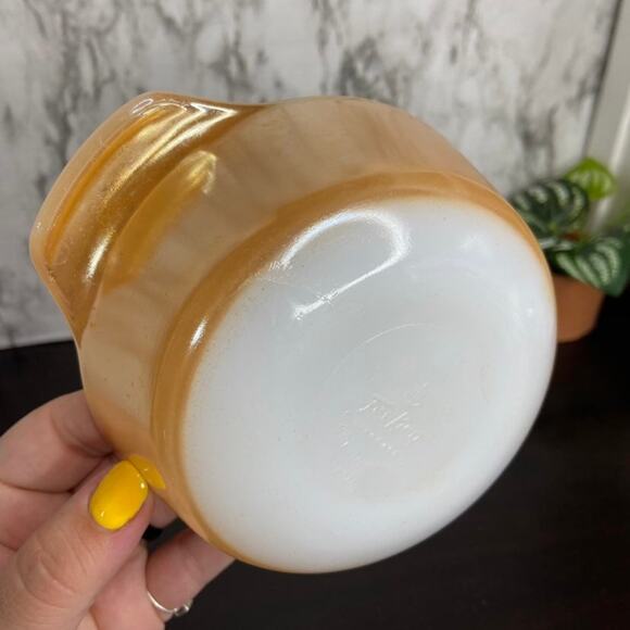 Vintage 472 Peach Luster Anchor Hocking Fire King 12oz Ovenware - Picture 5 of 5